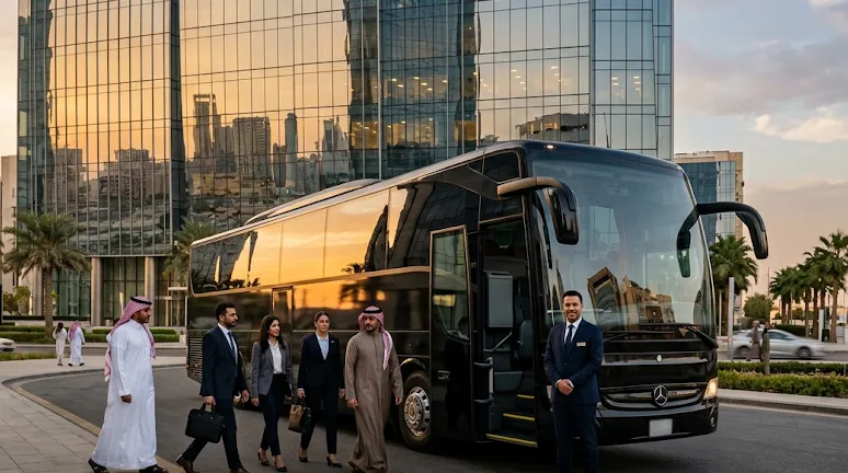 Corporate coach hire and business transportation in Riyadh