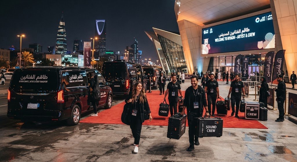 artist and crew transportation Riyadh - Talin production transport