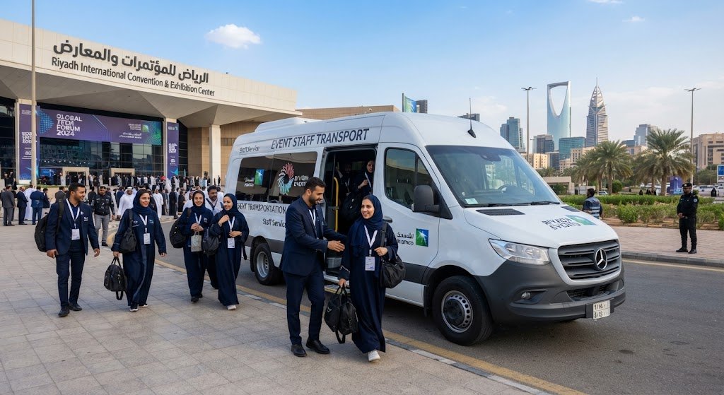 event staff transportation Riyadh - Talin event team shuttle