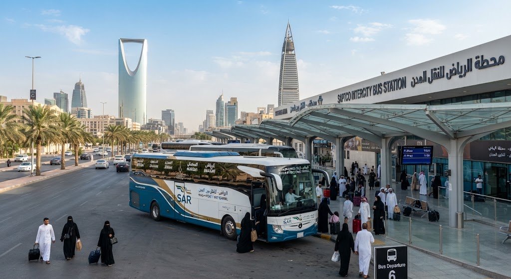 intercity bus transportation Riyadh - Talin long-distance coach
