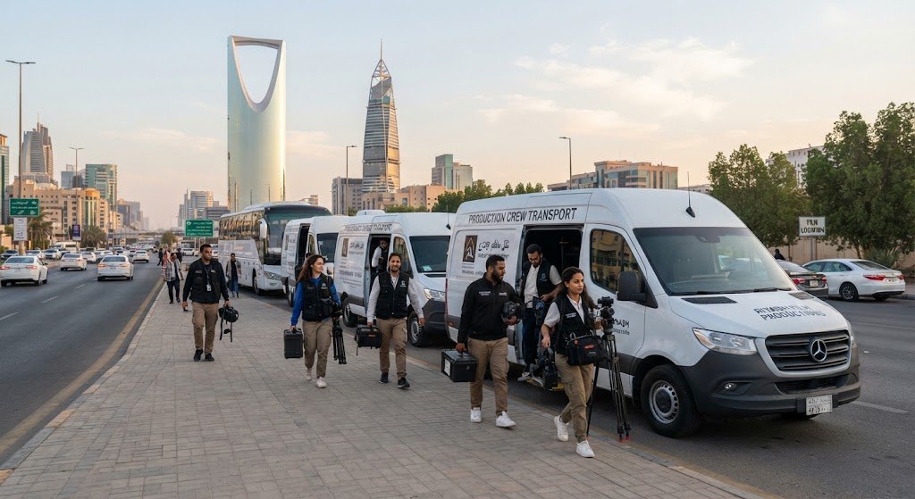 production crew transport Riyadh - Talin technical team transport