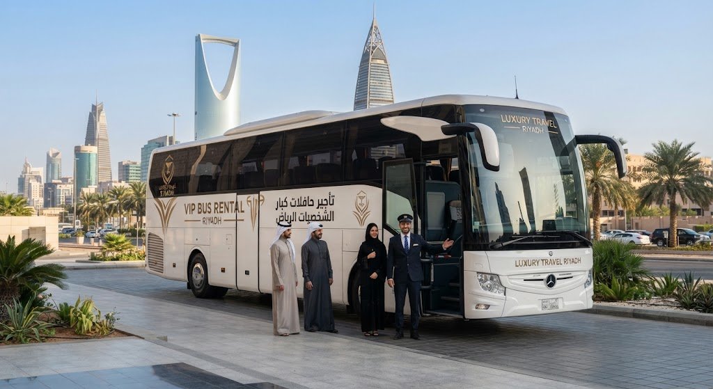 VIP bus rental Riyadh - Talin luxury coach