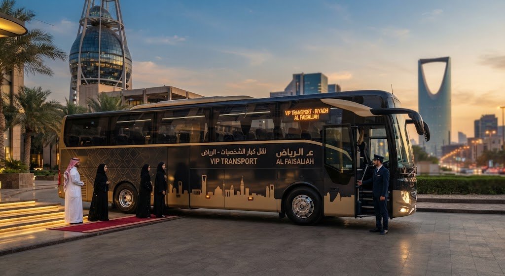 VIP bus rental Riyadh - Talin luxury coach
