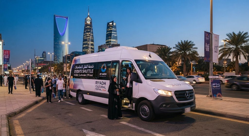 event shuttle service Riyadh - Talin guest transfer van