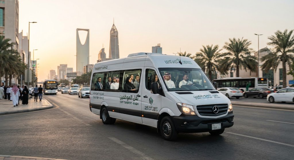 staff transportation Riyadh - Talin employee shuttle van